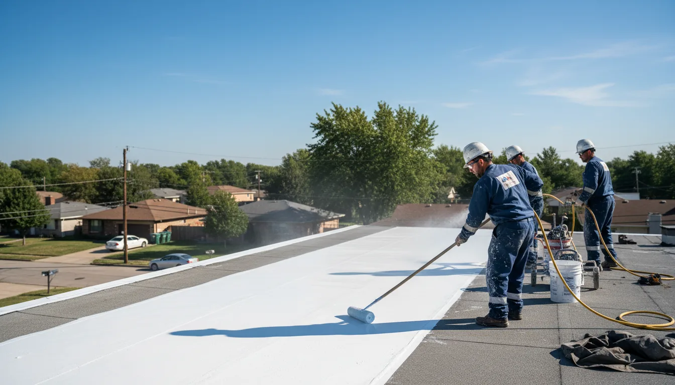 Commercial roof coating in West Mansfield, OH near me